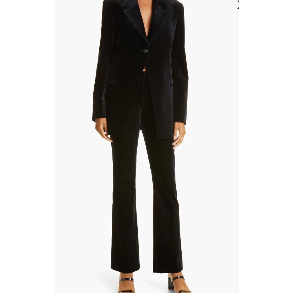 NWT Frame Sheen Noir Mini Boot Velvet Trousers Size 2